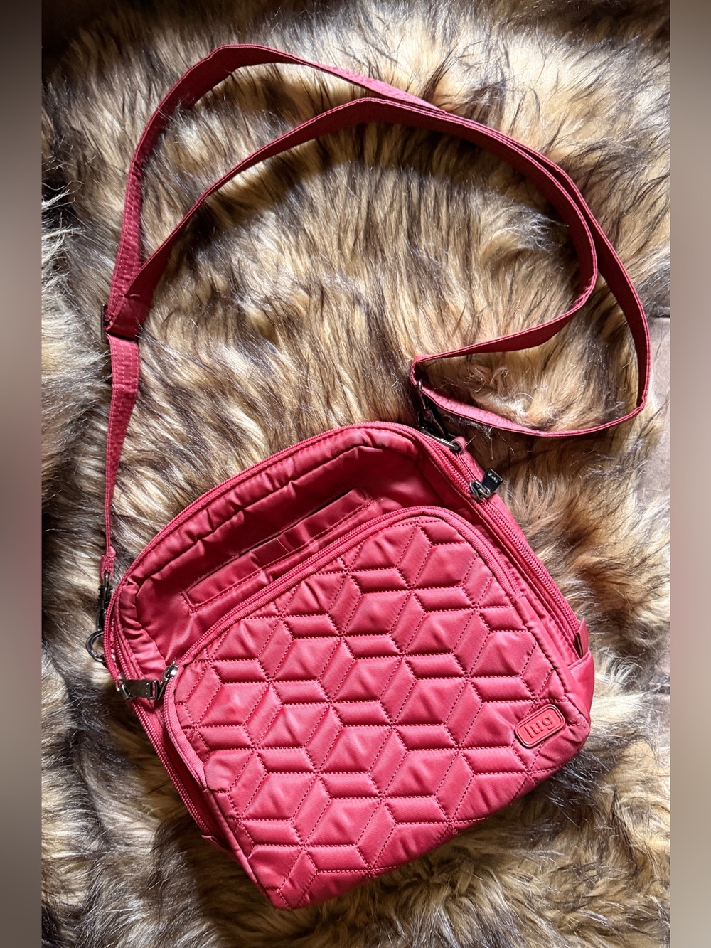 Lug Ranger Quilted Crossbody Bag - Red